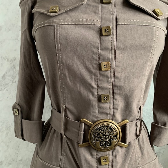 Vintage Joseph Ribkoff Button Down Front Dress 8 - Picture 2 of 7